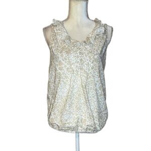 ⭐️LOFT Animal Ruffle Top